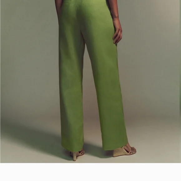 Reformation Lime Wide Leg Pants & Crop Top Set - Picture 3 of 6